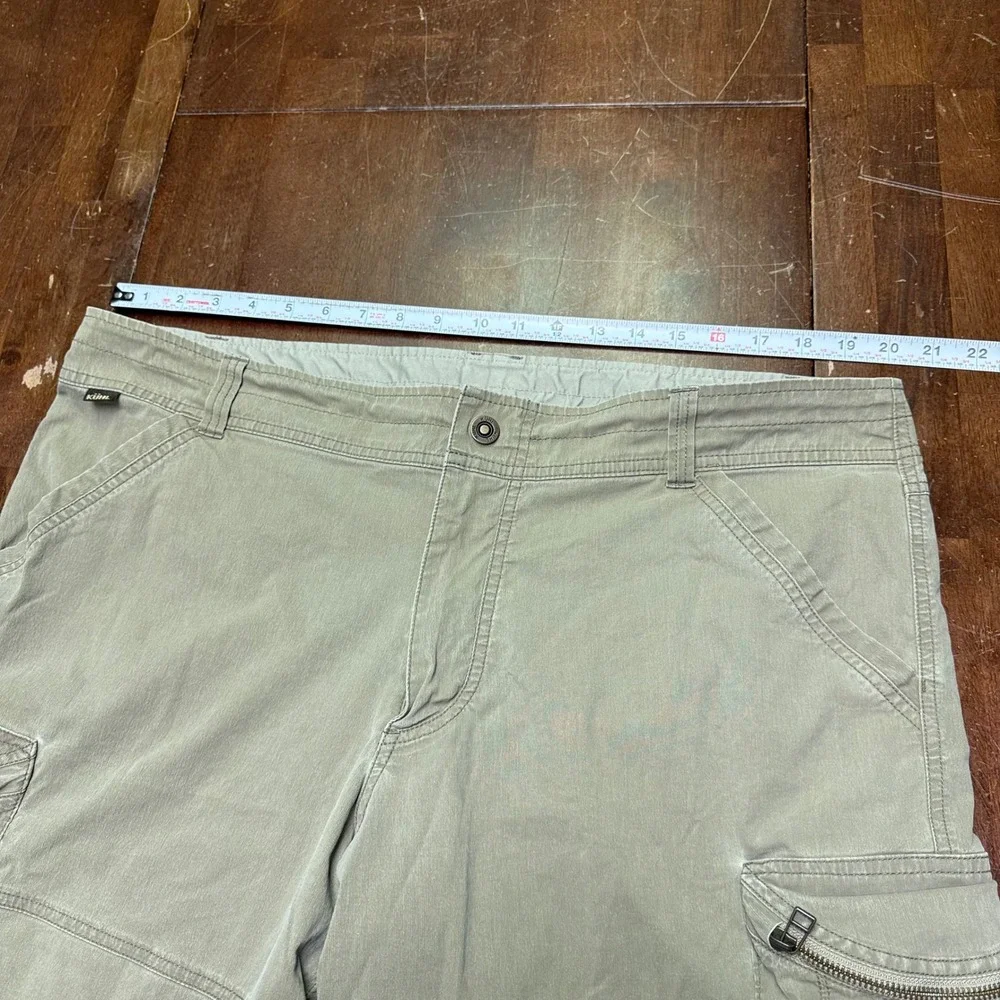 KUHL Cargo Shorts Mens 40 Green Vintage Patina Dye Utility Hiking 12